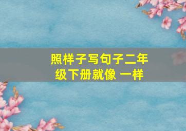 照样子写句子二年级下册就像 一样